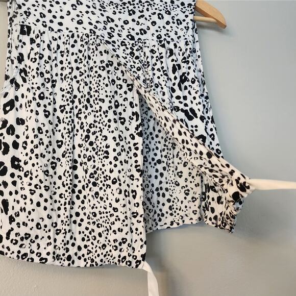 Code x mode sleeveless leopard print button shirt Sz small open back & tie - Picture 4 of 8